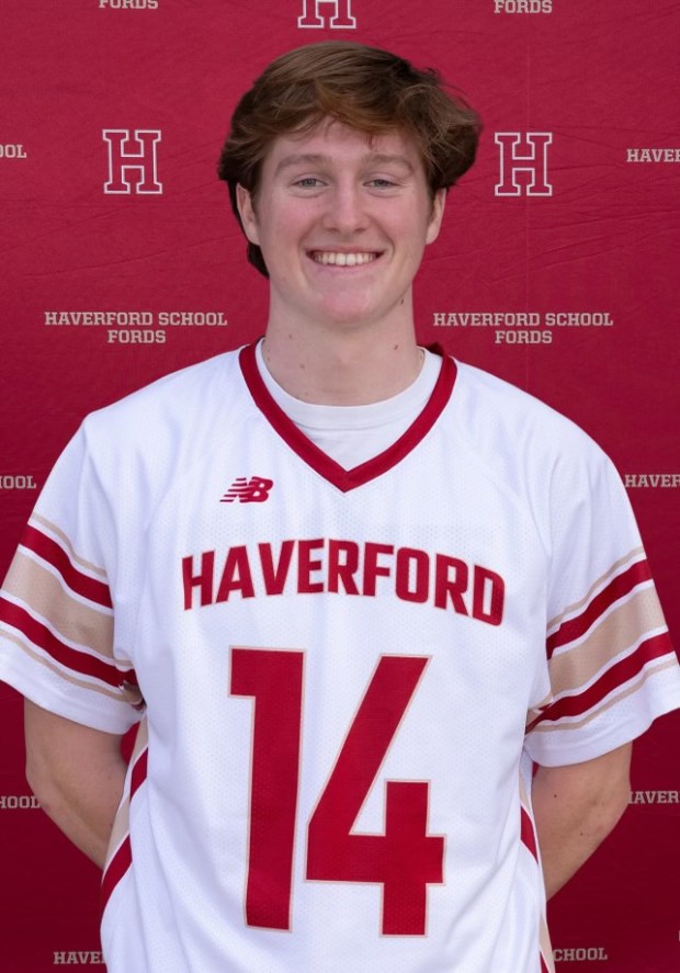 Among his many activities, Jackson Raleigh plays lacrosse for Haverford School (photo courtesy of Haverford School)