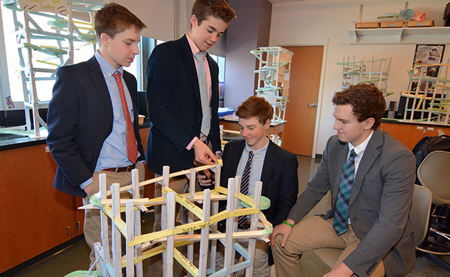 science at a boys school The Haverford School high school science Program on the Main Line, in the suburbs of Philadelphia, PA
